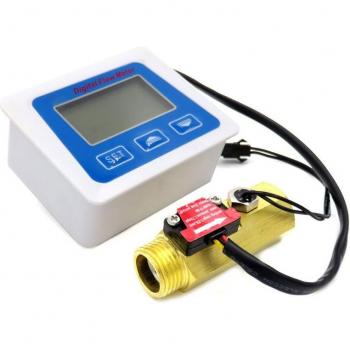 Temperaturanzeige und LCD-Durchflussmesser für Wasser