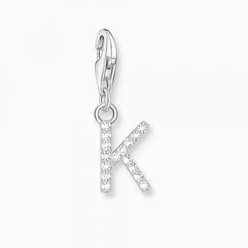 Charms Charmista White Zirconia Letter K Pendant by Thomas Sabo