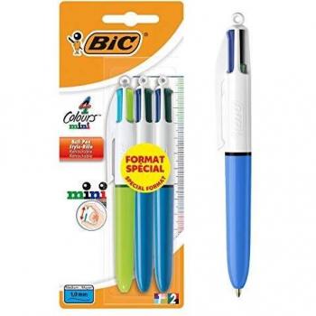 BIC Mini Trendy Retractable Ballpoints – 3 Colour Pack