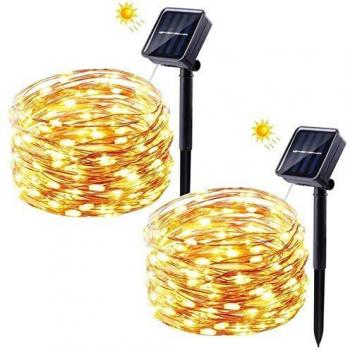Outdoor-Solarlicht mit 120 LEDs – FOCHEA 12 m, warmweiß, wetterfest