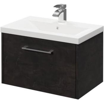 Wall-Mounted Vanity Unit 600mm in Metallic Slate