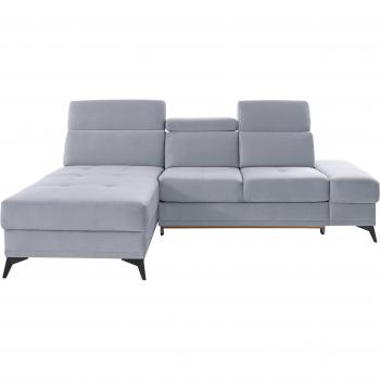 Cardiz L‑Form Ecksofa: Kopfteilverstellung & Federkernbett-Variante