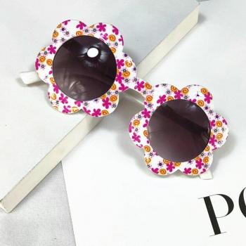 Runde Blumen Sonnenbrille mit UV-Schutz für Jungen und Mädchen