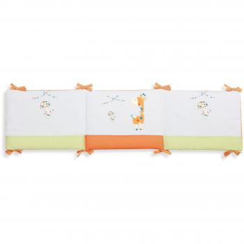 Paragolpes cuna color naranja jirafa Interbaby