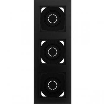 Gira E2 3-Gang Surface Mount Box Matte Black