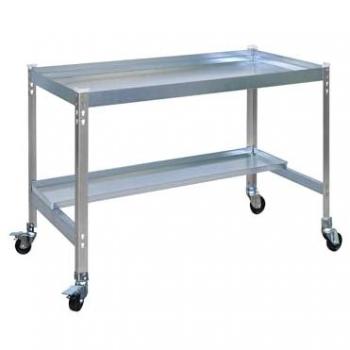 Table de jardinage mobile gris galvanisé SIMON RACK