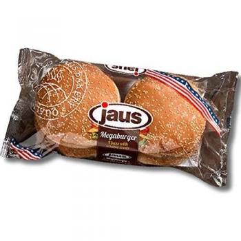 Jaus Megaburger Brötchen vorgeschnitten mit Sesam 4er 300g