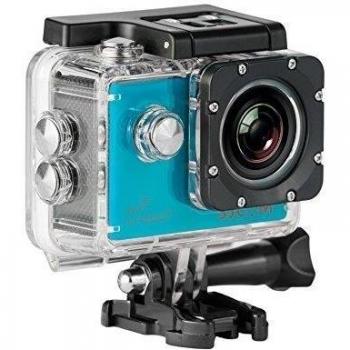 Cámara de deportes SJCAM SJ4000 Plus (WiFi integrado, LCD de 1.5, resolución 2K, impermeable hasta 30 m) color azul