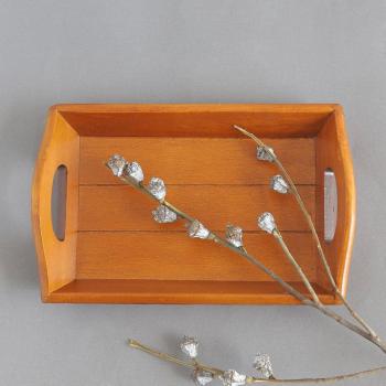 Decorative Wooden Serving Tray with Handles