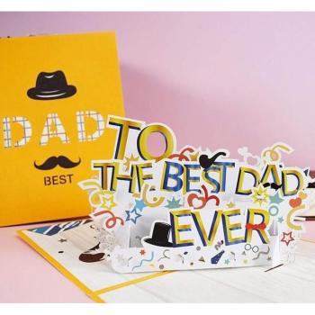 Father's Day 3D Pop-Up Birthday Card with Envelope