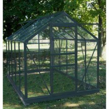 Serre de Jardin en Verre Trempé 5,77 m² Grise