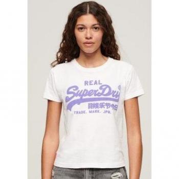 Eng anliegendes Damen‑T-Shirt von Superdry – Neonmotivation, 12XL, Weiß