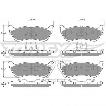 TOMEX Brakes TX 12-84 Ensemble de plaquettes de frein