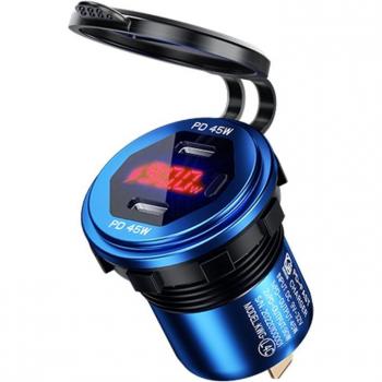 2022 45W USB C Car Charger for Cellphone Tablet DVR Laptop