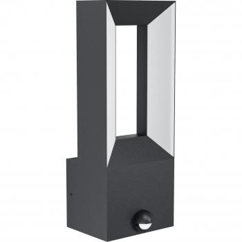 Applique LED à capteur Riforano Noir 550 lm IP44