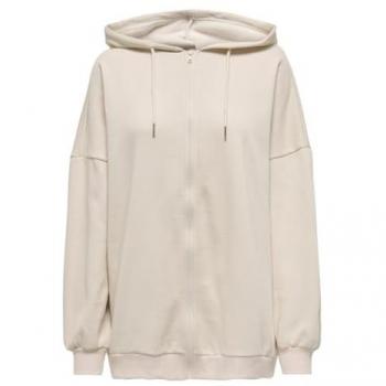 ONLY Zip-Hoodie 'ONLDAZE L/S OVERSIZE' Pumice Stone, Unifarben, Beige