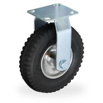 Ruota Gonfiabile per Carrello 2.50-4, Fissa, Portata 120 kg, Nero Argento