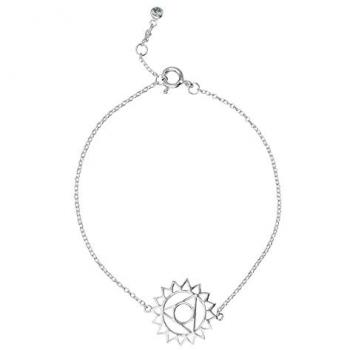 Heart Chakra Silver Cable Chain Bracelet