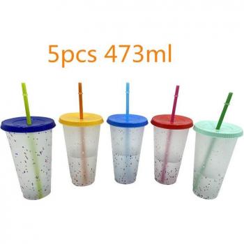 Tasse festive en plastique avec couvercle
