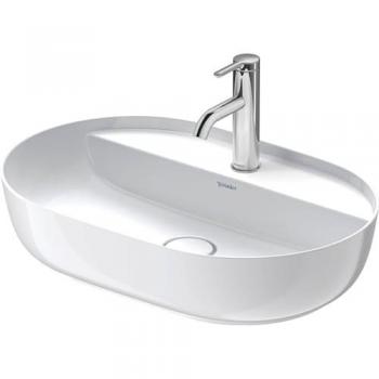Lavabo Duravit Luv 60x40 cm poli blanc avec trou pour robinetterie