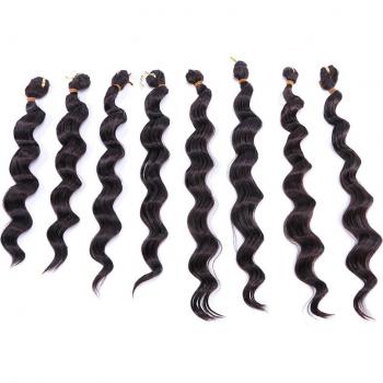 Trames Fiber Heat‑Resistant 8‑Piece Extensions – Synthétique Deep Wave