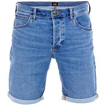 Lee Herren Stretch Shorts Regular Fit Baumwolle Bermuda Sommerhose Blau W40