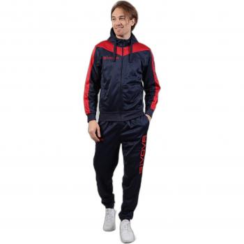 Unisex Fleece-Kapuzen-Trainingsanzug Givova Roma Rouge M