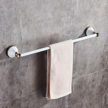 Set Oro Blanco para Baño MLG10 (Toallero, Papel Higiénico, Gancho)