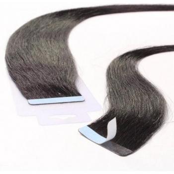 Echthaar Tape Extensions – hair2heart – glatt #2/0 – schwarz – 40 cm – 1 Stück (36,39 €)