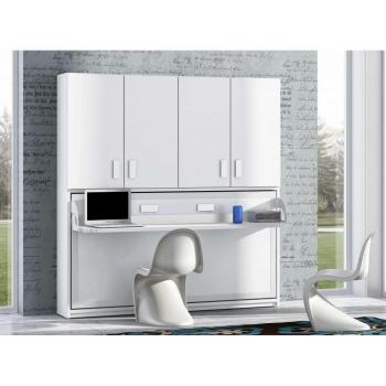 Lit Gain de Place Miko 90x190 avec Étagères et Bureau
