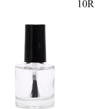 Botella de Vidrio Vacía 15 ml para Esmalte y Pincel Transparente