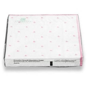 Herzeln-Rosa Keramik‑Serviette von Gmundner – 20 Stk. in einem Pack