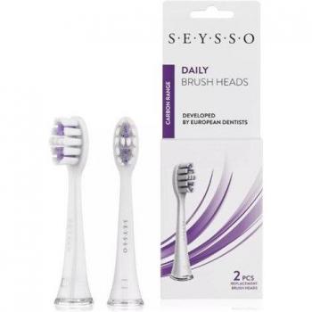 SEYSSO Testine Carbon Daily per spazzolino 2 pezzi