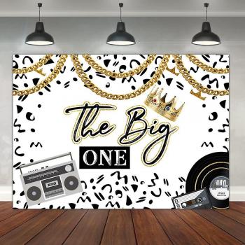Backdrop Hip Hop 1er Cumpleaños 7x5ft Leopardo