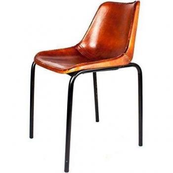 Silla de Acero y Piel Mali