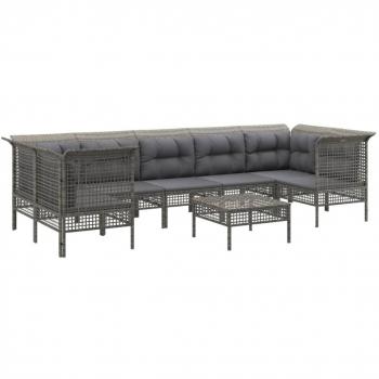 Kunststof Grijze Tuinset – 8‑delige HELLOSHOP26