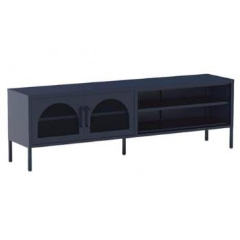 Meuble TV Altobuy Olivia 160 cm Métal Bleu Foncé