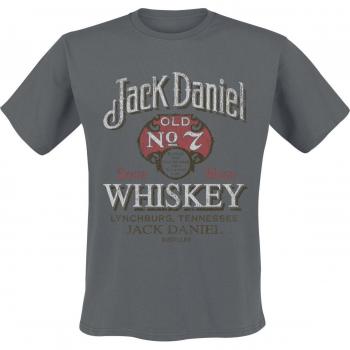 Jack Daniel's Grey Vintage Distressed T-Shirt for Men