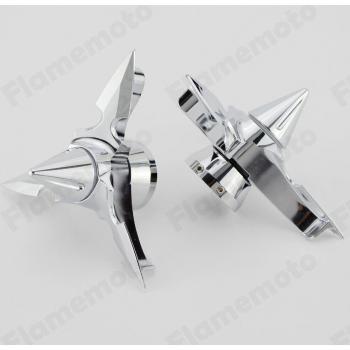 Cubierta de cromo para tuerca de eje delantero giratorio de Harley Softail Dyna Touring XL XG V Rod VRSC