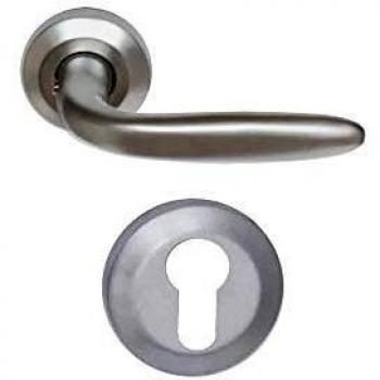 Eleanor Türbeschlag Set Aluminium Perlchrom-Optik