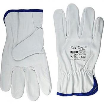 Guante de Cuero para Conductor Gris