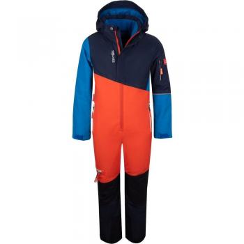 Trollkids Tuta Da Gara Hallingdal Flame Orange Medium Blue Navy 104 cm
