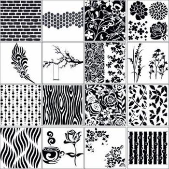 Kit 16 Formas – Plantillas de Moldeo en Aerosol para Decorar