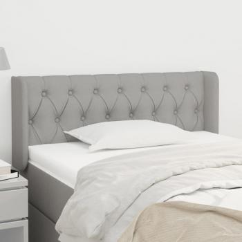 VidaXL CABECERO DE TELA GRIS CLARO 93X16X78/88 CM