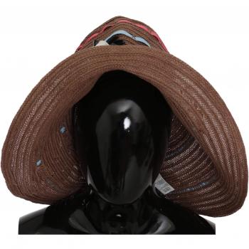 Dolce & Gabbana Women's 58 cm Brown Floral Floppy Hat
