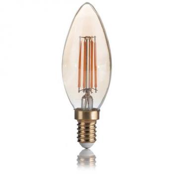 10 Lampadine LED E14 4W 2200K Oliva Vintage Ambra
