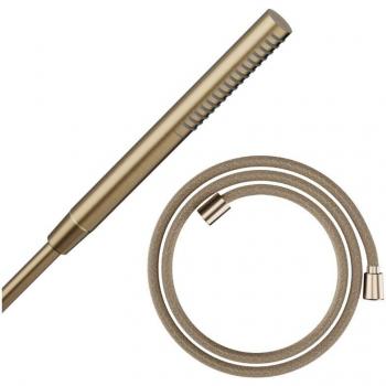 Rociador EcoSmart Hansgrohe Pulsify S 100 con Flexo de 125 cm Bronce Cepillado