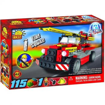 Action Town Juego de Construcción de 115 Piezas: Cuerpo de Bomberos