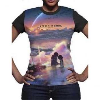 T-Shirt Sublimé Femme Your Name Tramonto Noir