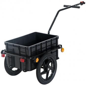 HOMCOM Bicycle Trailer Cargo Jogger Luggage Storage Stroller with Towing Bar